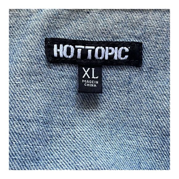 Hot Topic Light Wash Indigo Blue Denim Jacket Men’s Size XL - Picture 5 of 8